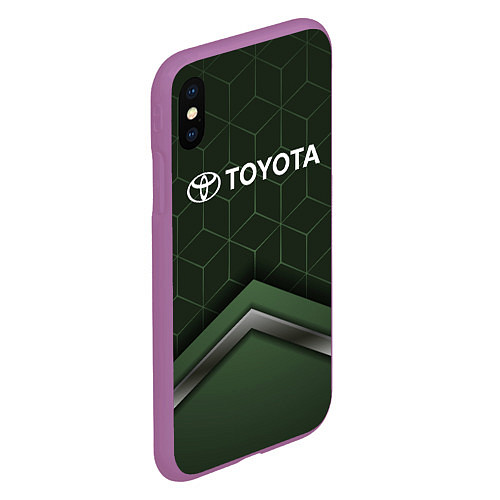 Чехол iPhone XS Max матовый TOYOTA / 3D-Фиолетовый – фото 2