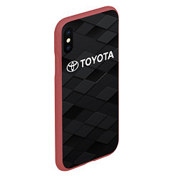 Чехол iPhone XS Max матовый TOYOTA, цвет: 3D-красный — фото 2