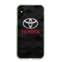 Чехол iPhone XS Max матовый TOYOTA, цвет: 3D-салатовый