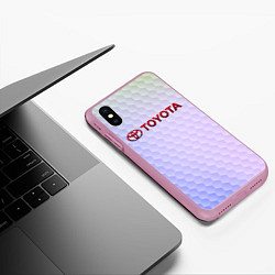 Чехол iPhone XS Max матовый TOYOTA, цвет: 3D-розовый — фото 2