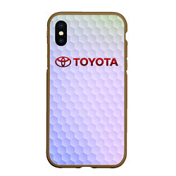 Чехол iPhone XS Max матовый TOYOTA, цвет: 3D-коричневый