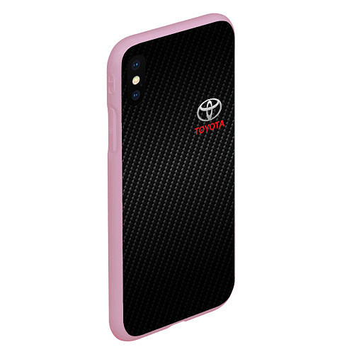 Чехол iPhone XS Max матовый TOYOTA / 3D-Розовый – фото 2