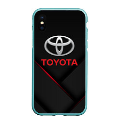 Чехол iPhone XS Max матовый TOYOTA, цвет: 3D-мятный