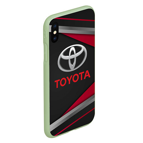 Чехол iPhone XS Max матовый TOYOTA / 3D-Салатовый – фото 2