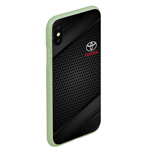 Чехол iPhone XS Max матовый TOYOTA / 3D-Салатовый – фото 2