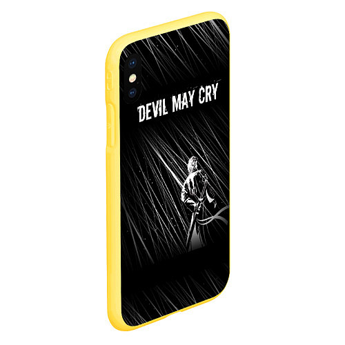 Чехол iPhone XS Max матовый Devil May Cry / 3D-Желтый – фото 2