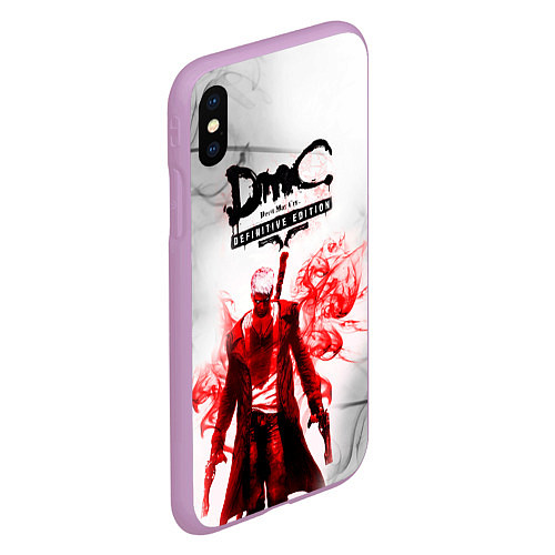 Чехол iPhone XS Max матовый Devil may cry / 3D-Сиреневый – фото 2