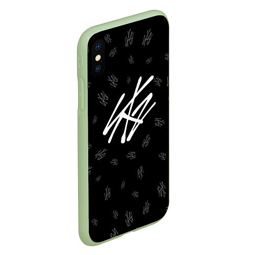 Чехол iPhone XS Max матовый Stray Kids / 3D-Салатовый – фото 2