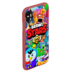 Чехол iPhone XS Max матовый BRAWL STARS, цвет: 3D-красный — фото 2