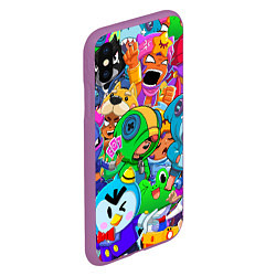 Чехол iPhone XS Max матовый BRAWL STARS, цвет: 3D-фиолетовый — фото 2