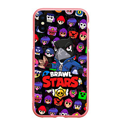 Чехол iPhone XS Max матовый BRAWL STARS CROW, цвет: 3D-баблгам