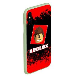 Чехол iPhone XS Max матовый ROBLOX, цвет: 3D-салатовый — фото 2