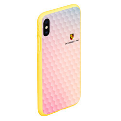 Чехол iPhone XS Max матовый PORSCHE, цвет: 3D-желтый — фото 2