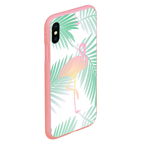 Чехол iPhone XS Max матовый Фламинго в джунглях / 3D-Баблгам – фото 2