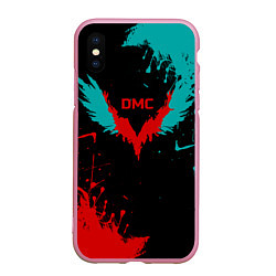 Чехол iPhone XS Max матовый DMC, цвет: 3D-розовый