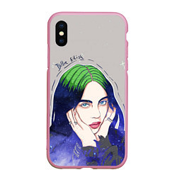 Чехол iPhone XS Max матовый BILLIE EILISH, цвет: 3D-розовый