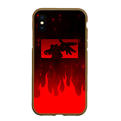 Чехол iPhone XS Max матовый LIMP BIZKIT, цвет: 3D-коричневый