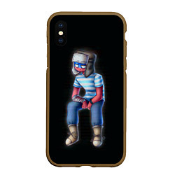 Чехол iPhone XS Max матовый CountryHumans - Россия, цвет: 3D-коричневый