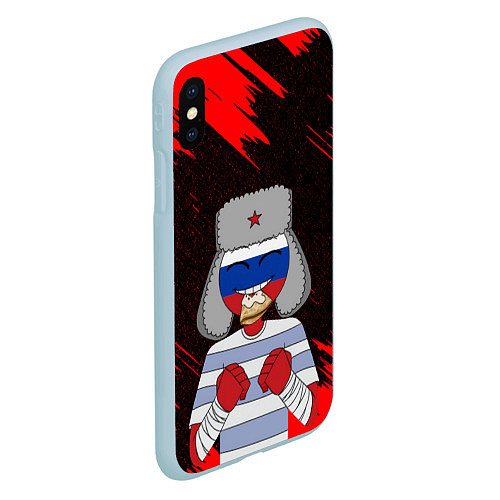 Чехол iPhone XS Max матовый CountryHumans / 3D-Голубой – фото 2