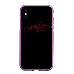 Чехол iPhone XS Max матовый DEVIL MAY CRY, цвет: 3D-фиолетовый