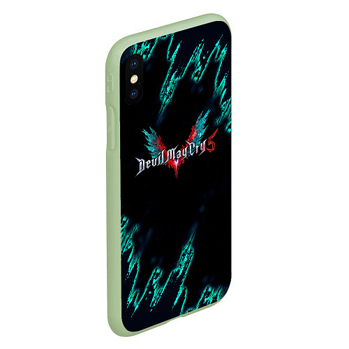 Чехол iPhone XS Max матовый DEVIL MAY CRY / 3D-Салатовый – фото 2