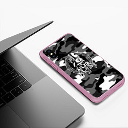 Чехол iPhone XS Max матовый ВВ МВД, цвет: 3D-розовый — фото 2