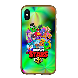 Чехол iPhone XS Max матовый BRAWL STARS