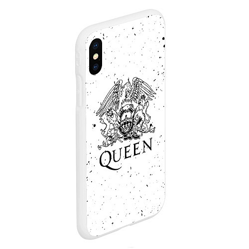 Чехол iPhone XS Max матовый QUEEN / 3D-Белый – фото 2