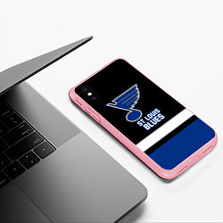 Чехол iPhone XS Max матовый Сент-Луис Блюз, цвет: 3D-баблгам — фото 2
