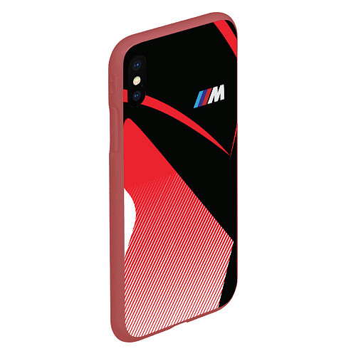 Чехол iPhone XS Max матовый BMW / 3D-Красный – фото 2