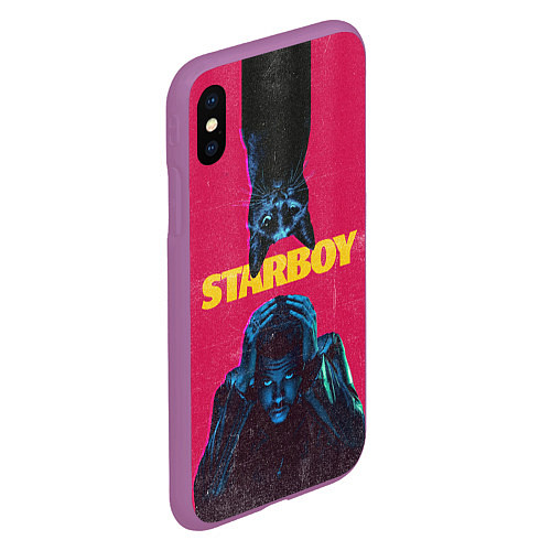 Чехол iPhone XS Max матовый STARBOY / 3D-Фиолетовый – фото 2