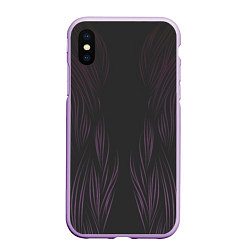 Чехол iPhone XS Max матовый Фиолетовое пламя, цвет: 3D-сиреневый
