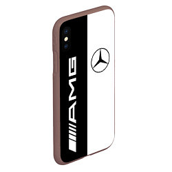 Чехол iPhone XS Max матовый MERCEDES AMG, цвет: 3D-коричневый — фото 2