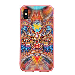 Чехол iPhone XS Max матовый Rising dragon