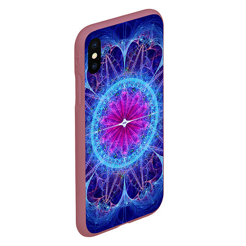 Чехол iPhone XS Max матовый Mandala 2 / 3D-Малиновый – фото 2