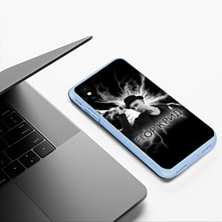 Чехол iPhone XS Max матовый Егор Крид, цвет: 3D-голубой — фото 2