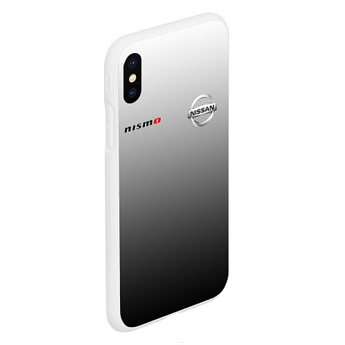 Чехол iPhone XS Max матовый NISSAN NISMO / 3D-Белый – фото 2