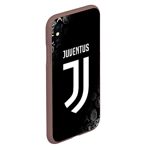 Чехол iPhone XS Max матовый JUVENTUS / 3D-Коричневый – фото 2