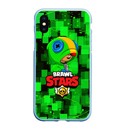 Чехол iPhone XS Max матовый BRAWL STARS LEON