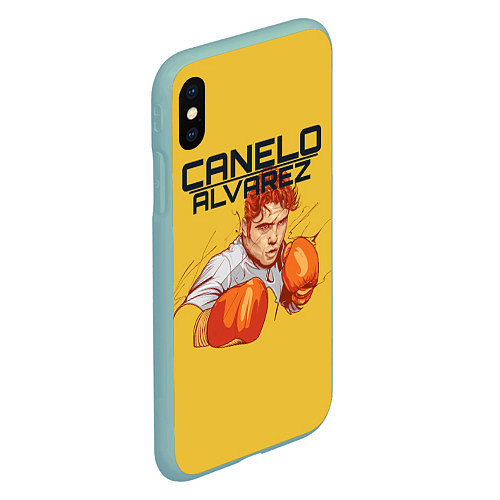 Чехол iPhone XS Max матовый Canelo Alvarez / 3D-Мятный – фото 2