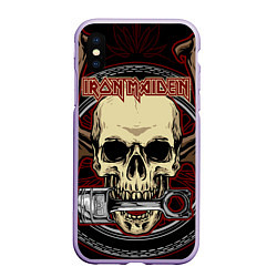 Чехол iPhone XS Max матовый Iron Maiden, цвет: 3D-светло-сиреневый