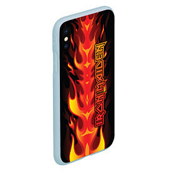 Чехол iPhone XS Max матовый Iron Maiden, цвет: 3D-голубой — фото 2