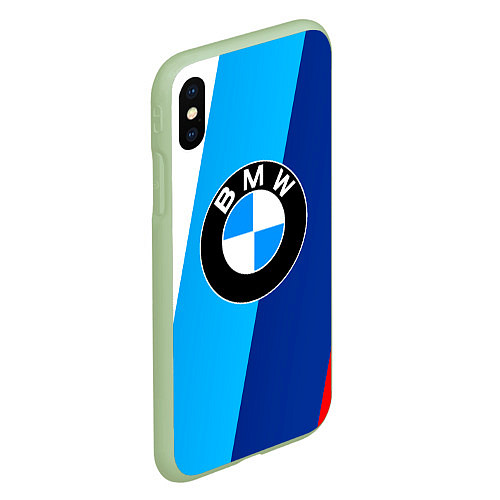 Чехол iPhone XS Max матовый BMW / 3D-Салатовый – фото 2