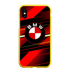 Чехол iPhone XS Max матовый BMW, цвет: 3D-желтый