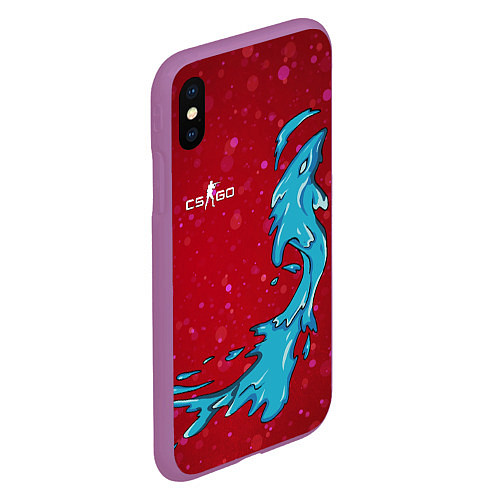 Чехол iPhone XS Max матовый CS GO Water Elemental / 3D-Фиолетовый – фото 2