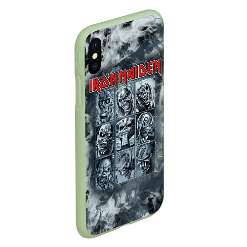 Чехол iPhone XS Max матовый Iron Maiden / 3D-Салатовый – фото 2