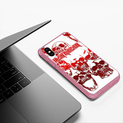 Чехол iPhone XS Max матовый Iron Maiden, цвет: 3D-малиновый — фото 2