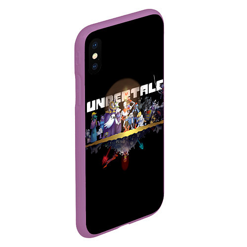 Чехол iPhone XS Max матовый Undertale / 3D-Фиолетовый – фото 2