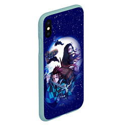 Чехол iPhone XS Max матовый KIMETSU NO YAIBA, цвет: 3D-мятный — фото 2