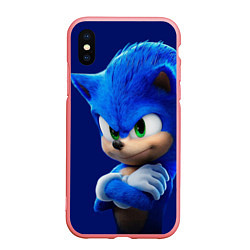 Чехол iPhone XS Max матовый SONIC, цвет: 3D-баблгам